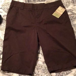 Sonoma Bermuda shorts brown stretch cotton original fit size 12 NWT